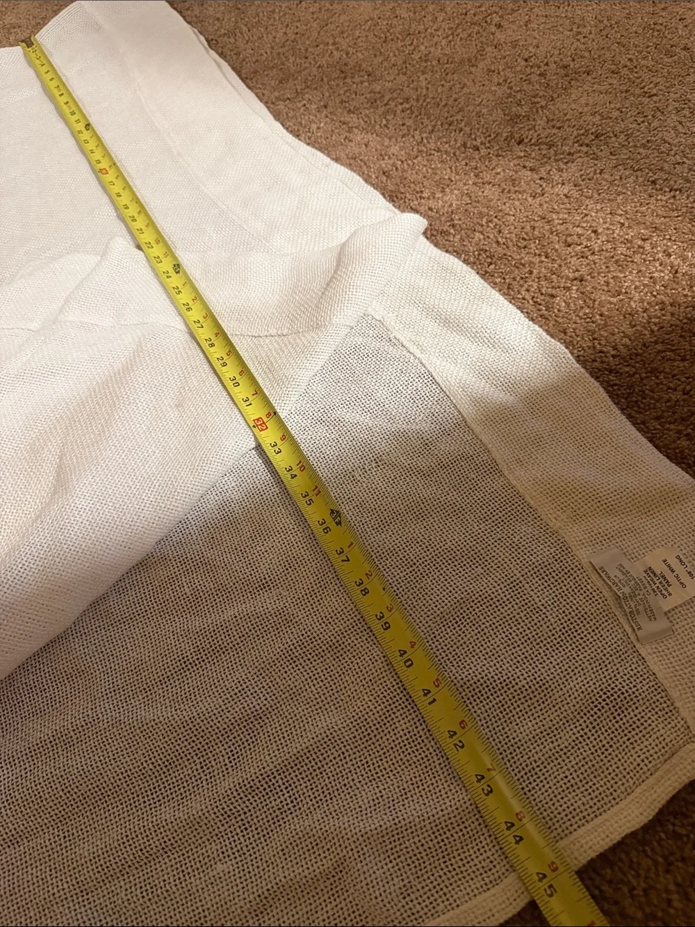 Restoration Hardware Linen optic white Curtain Panel.
